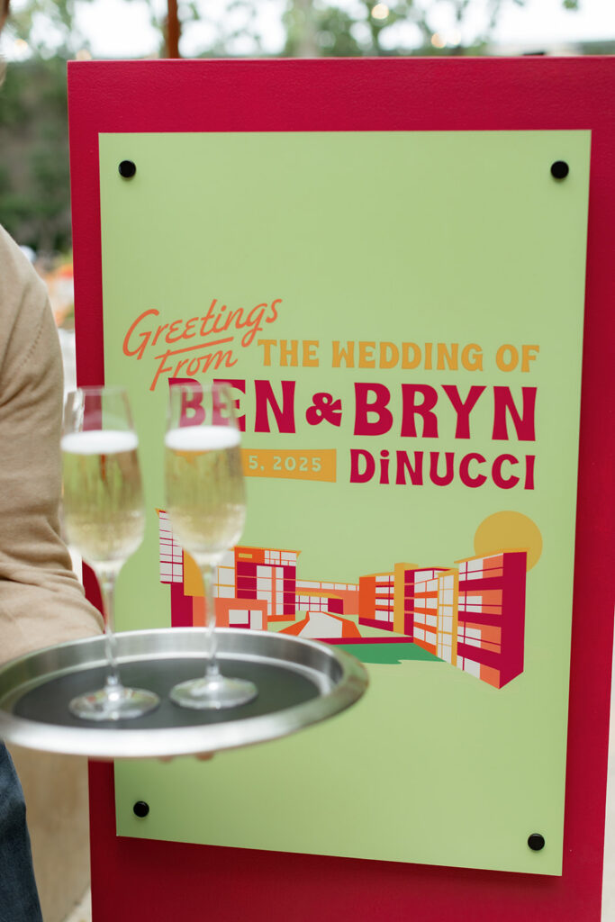 Customized wedding welcome signage