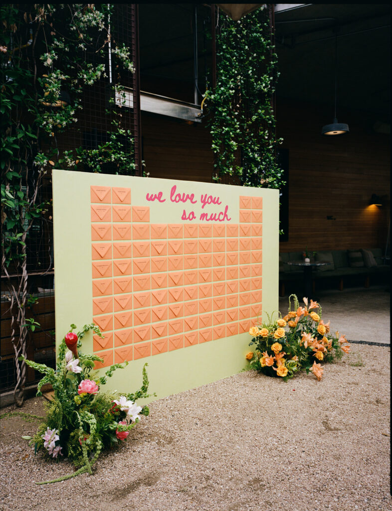 I love you so much custom wedding wall.
