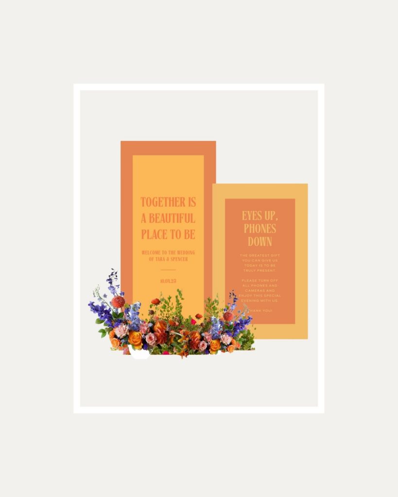Wedding welcome sign mock-up